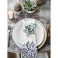 thumbnail image 3 of Teal Blue Grey Coastal Cloth Napkins Washable Set of 6, Summer Beach Coral Shell Starfish Reusable Dinner Table Napkins Cloth Bulk for Weddings Kitchen Restaurants Hotel Events Parties 20 x 20 Inch, 3 of 9