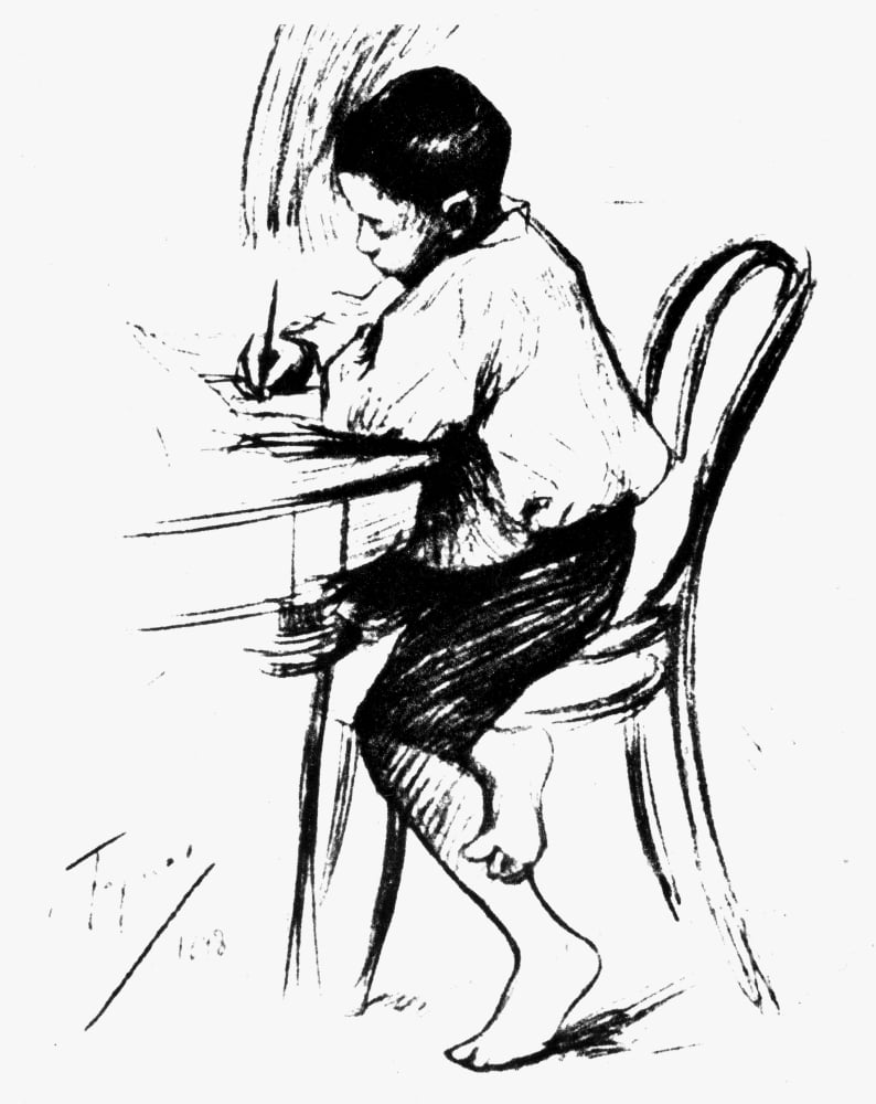 Boris Leonidovich Pasternak N 1890 1960 Russian Writer At The Age Of Eight A Drawing By His