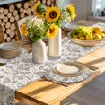 thumbnail image 4 of Grey Paisley Round 15 Inch Placemats Set of 8, Boho Flower Botanical Leaf Branch HeatResistant Non Slip Place Mats for Dining Table, Wipeable Braided Kitchen Table Mats for Housewarming, 4 of 9