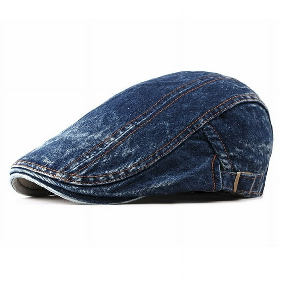 Casquette Plate en Denim et Coton pour Homme, Lierre, Gavroche, Casquettes de Chauffeur, Conduite, Chasse