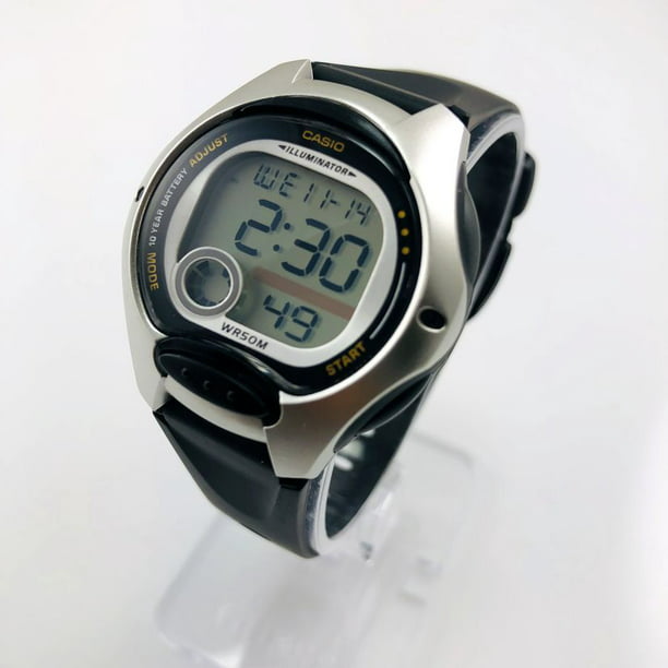 Casio Women's Digital Watch, Black/Silver LW200-1AV - Walmart.com