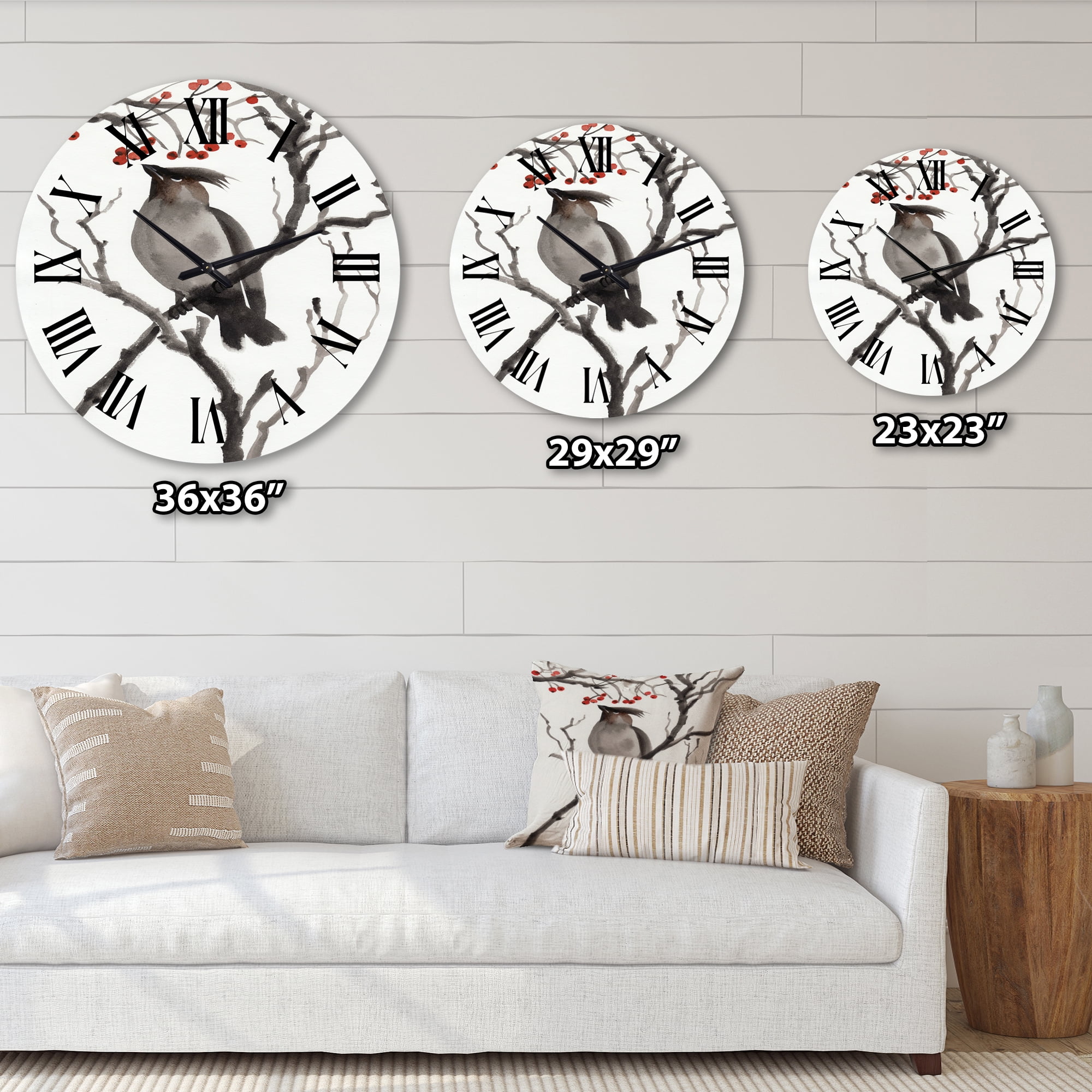 Designart 1 in Quartz Traditional Wall Clock