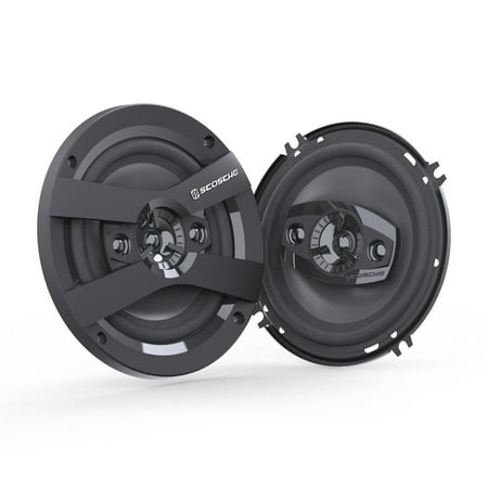 Scosche HD6504A-WM1SD 6.5 Multi-Fit HD Coaxial 4-Way 200 Watt Peak Car Stereo Speakers, Pair New