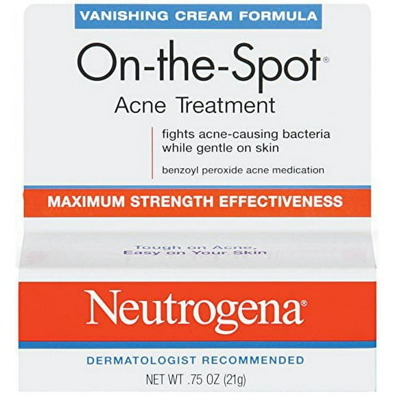 4 Pack Neutrogena Vanishing Cream On-The-Spot Acne Treatment Max Strength .75oz