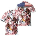 thumbnail image 2 of Polo Bigfoot Hawaiian Shirts For Men Vacation Aloha Mens Polo Shirts Short Sleeve Shirts Mens Polo Summer Beach Shirts Short Sleeve Button Up Shirt, 2 of 7