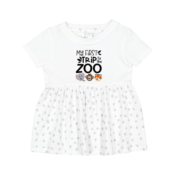 Inktastic My First Trip to the Zoo Cute Animals Girls Baby Dress