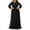 Black, variant on Fancifize Women's Plus Size Long Sleeve Sequin Formal Maxi Dress Evening Party Gowns Lantern Sleeves Elegant Tie Waist Prom Dresses XL-4XL