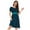 Marine Blue-Peacock Blue, variant on Women's Summer Maternity Dress Short Sleeve Pleated Waist Dress with Pockets