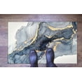 thumbnail image 4 of Runner Rug, Modern Rug, Office Decor Rug, Blue Marble Rugs, Easy to Clean Rugs, Salon Rug, Cool Rugs, Yellow Marble Rug, Soft Rug, 2'x3' - 60x90 cm, 4 of 7