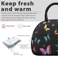 thumbnail image 3 of Reusable Butterfly Lnsulated Lunch Bag for Women & Men - Leakproof Water-Resistant Cooler Tote, Large Capacity for Work,Travel,Picnic,Beach & Office., 3 of 4
