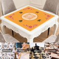 thumbnail image 6 of Orange Chinese Mahjong Motif Mahjong Mat 31.5x31.5 Inch | Non-Slip And Noise Reduction Mah Jong Table Mat Cover with Carrying Bag For Mahjong Lovers, Poker, Board Games And Dominoes, 6 of 7