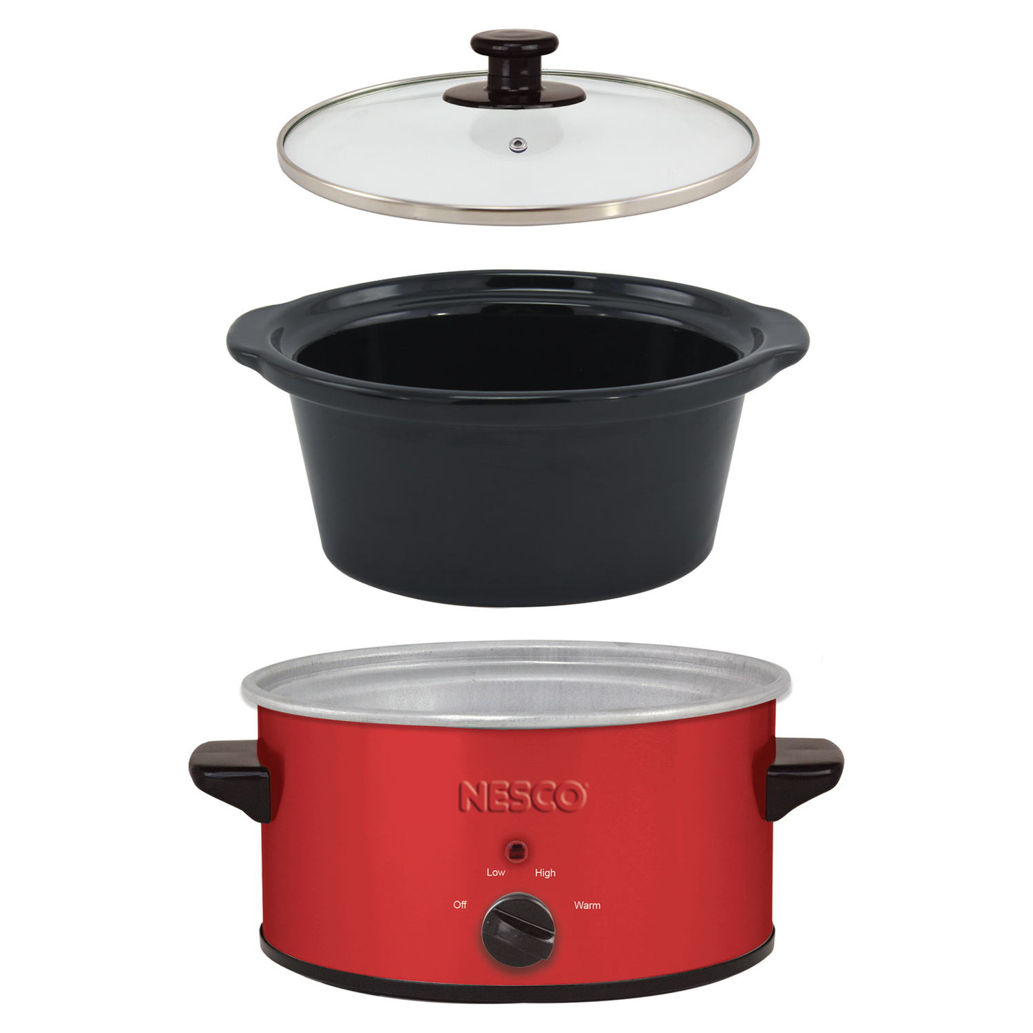 NESCO 1.5-Qt. 120-Watt Metallic Slow Cooker (Red)