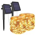 thumbnail image 2 of Cadena de luces solares para exteriores, 10 m, 100 luces LED para exteriores, resistente al agua, cable de cobre, 8 modos, decoración para jardín, balcón, terraza, G, 2 of 5