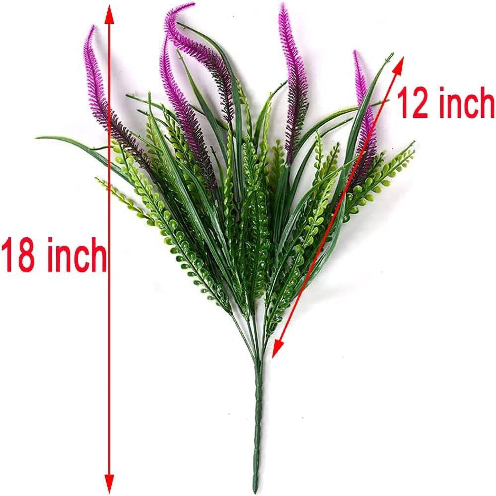 8pcs Artificial Flowers for Outdoor Fake Flowers Plants Plastic Flowers for Outdoor UV Resistant Faux Flower (Red)