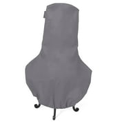 Hidove Chiminea Cover – Weatherproof Polyester, Adjustable Drawstring, Elastic Edge, Suitable for Grill and Heating, Dimensions: 28'' Diameter x 48'' Height, Charcoal