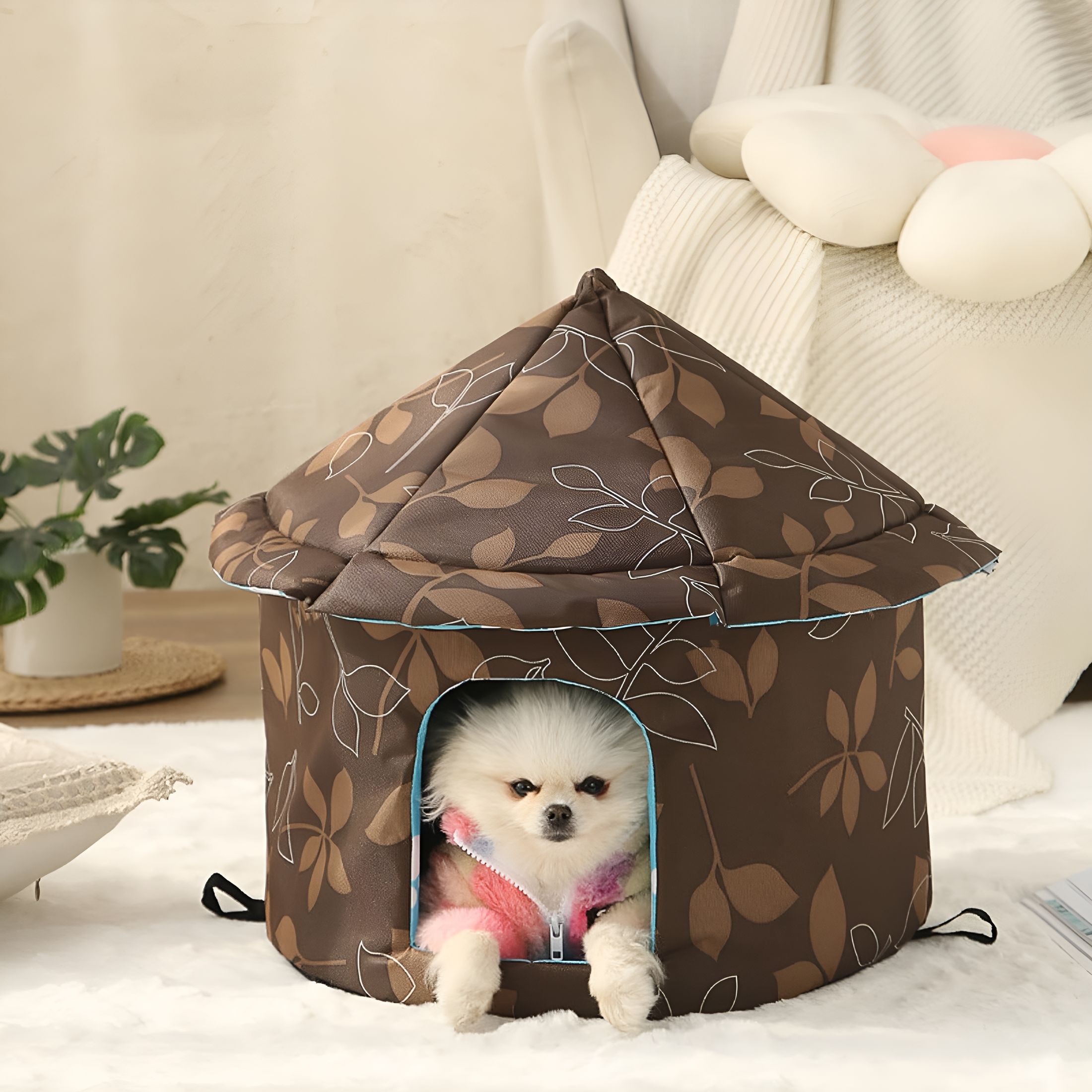 XIBUFE Stray Cats Shelter, Cat Bed Weatherproof Foldable Cat House, Warm Feral Pet Cave for Outdoor Insulated Waterproof Thicken Cats Tent Beds Shelter Home Indoor Cat Dog Houses