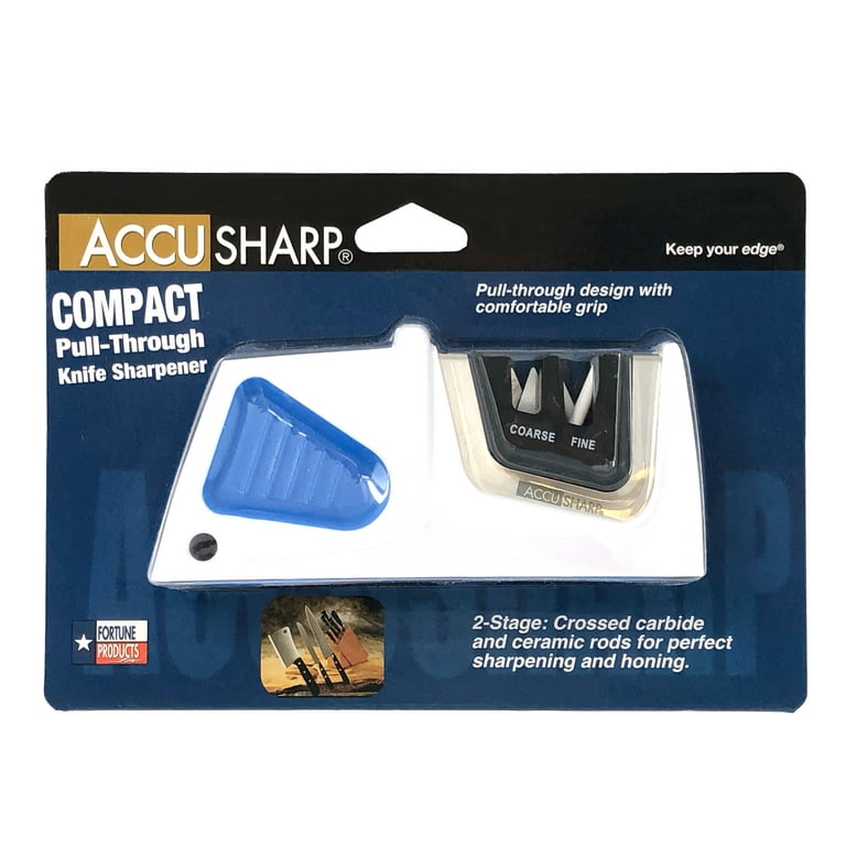 AccuSharp Compact Pull Through Knife Sharpener - Blue .15 lbs
