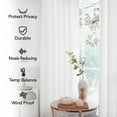 thumbnail image 6 of Deconovo Blackout Curtains Set of 2 for Living Room, Pure White, 52"x63", Solid Back Tab Curtains, 6 of 9