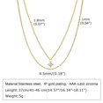 thumbnail image 1 of Gold Plated Lariat Necklace for Women, Double Laryered Long Chain Drop Pendant Choker Necklaces Fashion Gifts, 1 of 5