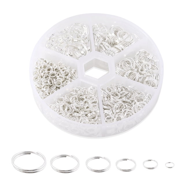 Kit de anillos de salto para manualidades de Handyman Anillos de salto abiertos para hacer joyas Conectores de llaveros y collares
