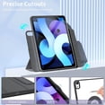thumbnail image 3 of Magnetic Case for iPad Air 5th Generation 2022, iPad Air 4th Gen 2020, Rotating Detachable Case, Anti-Fingerprint, Auto Sleep/Wake, Transparent Hard Back Cover for ipad 10.9 Inch, 3 of 7