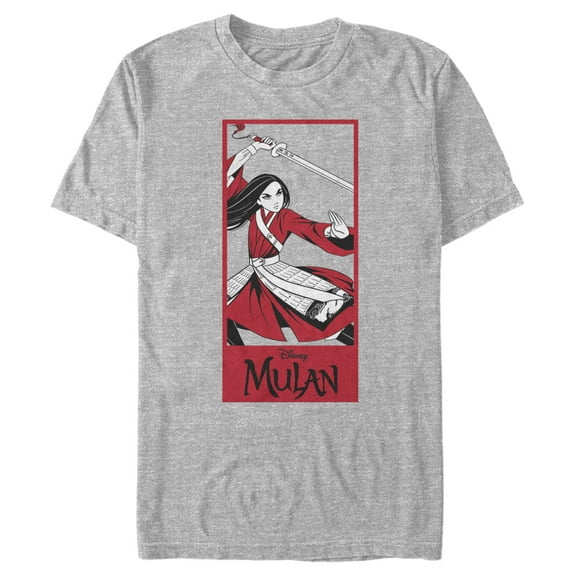 Men's Mulan Warrior Pose  Graphic Tee Athletic Heather X Large