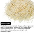 thumbnail image 4 of Cesta Césped Relleno Unique Bargains Artesanía Triturado Papel Blanco Dorado Tono 1Paquete Aprox 100 gramos, 4 of 6