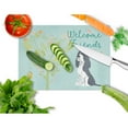 thumbnail image 2 of Caroline's Treasures Welcome Friends Black Springer Spaniel Glass Cutting Board Large, 2 of 2