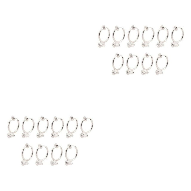 crativent 10pcs Ear Clip Converters Earring Accessories DIY Handmade with Loop Plastic Pads Wear-resistant Handheld Findings Type18 2Set