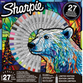 thumbnail image 3 of Sharpie Permanent Markers, Fine and Utra-Fine Point Markers Variety Pack, Assorted Colors, Includes 2 Coloring Pages, 27 Count, 3 of 8