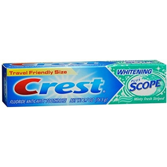 Crest Whitening Plus Scope Toothpaste Minty Fresh Striped 2.70 oz (Pack of 4)