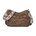 thumbnail image 2 of AUNVITO Large Capacity Crossbody Bag for Women, Faux Leather Satchel Shoulder Bag, Multi Pocket Travel Purse, Zip Closure and Adjustable Strap, 2 of 6