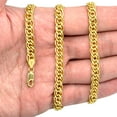 thumbnail image 3 of Nuragold 10K Yellow Gold 6mm Double Cuban Curb Link Chain Pendant Necklace, Mens Women Jewelry Lobster Clasp 18" 20" 22" 24" 26", 3 of 10