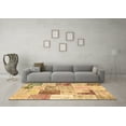 thumbnail image 3 of Ahgly Company Indoor Round Patchwork Brown Transitional Area Rugs, 7' Round, 3 of 4
