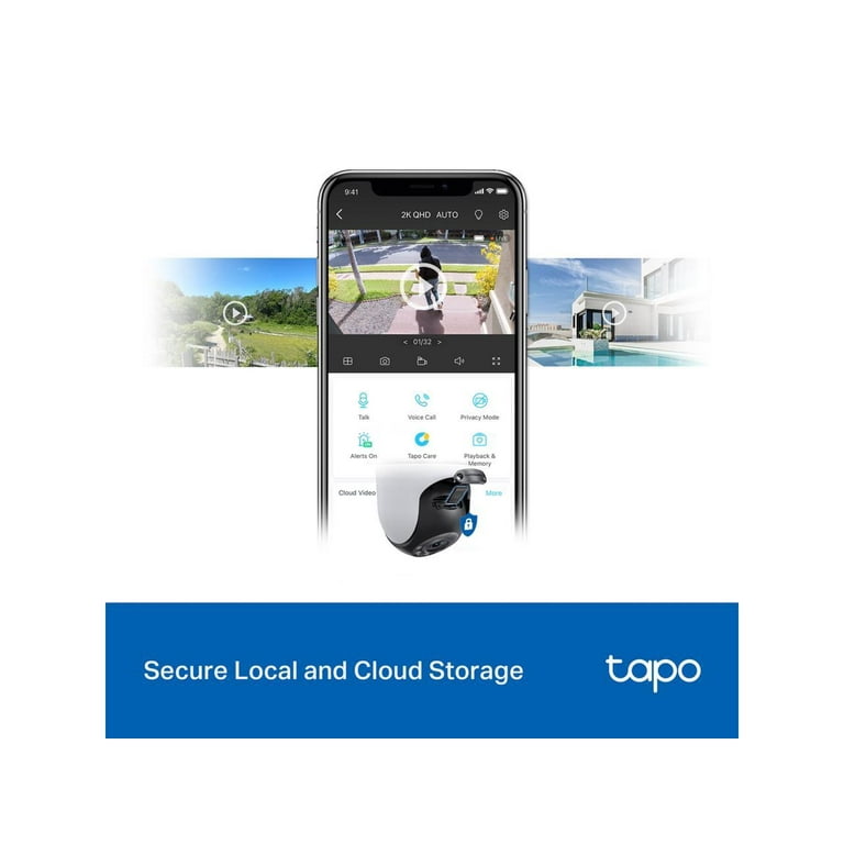 TP-Link Tapo 2K QHD Outdoor Pan/Tilt Wi-Fi Security Camera, 360° View, Motion Tracking, Color Night Vision, Free Person/Vehicle/Motion Detection, Cloud & SD Card Storage, 24/7 Recording (Tapo C520WS) - Walmart.com TP-Link Tapo 2K QHD Outdoor Pan/Tilt Wi-Fi Security Camera, 360° View, Motion Tracking, Color Night Vision, Free Person/Vehicle/Motion Detection, Cloud & SD Card Storage, 24/7 Recording (Tapo C520WS) - Walmart.com