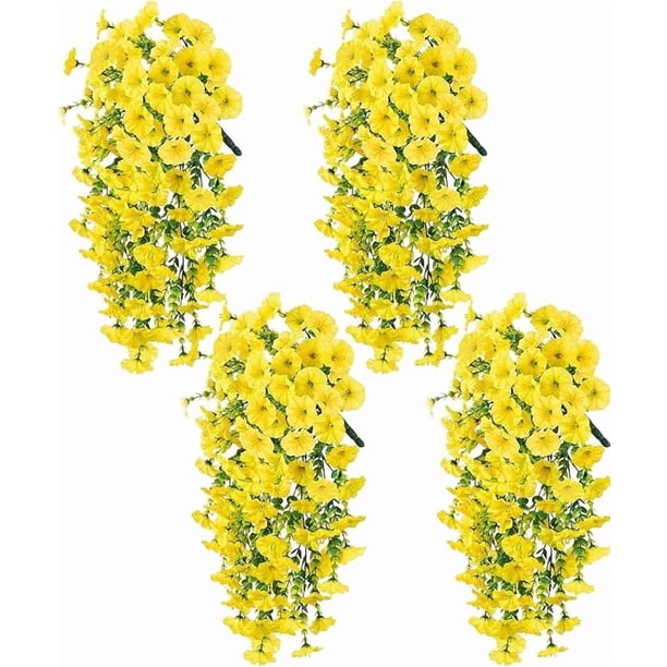 Flores artificiales para decoración de exteriores | Guirnaldas de campanillas artificiales resistentes a los rayos UV