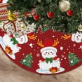 thumbnail image 5 of Christmas Tree Skirt Red Faux Fur Classic Pattern Tree Skirt Soft Plush Tree Mat Furry Xmas Tree Base Cover for Winter Holiday Party Home Christmas Decoration 35.43x35.43inch, 5 of 7