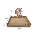 thumbnail image 2 of Bandeja Eid Mubarak, Plato de decoración de mesa Eid Mubarak de madera, Bandeja de pastelería de postre de decoración Ramazan para galletas de pastel de dulces de fiesta islámica, 2 of 5
