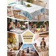 thumbnail image 5 of Turquoise Coastal Table Cloth, Nautical Summer Beach Coral Sea Turtle Waterproof Tablecloth for Rectangle Tables, Reusable Washable Fabric Table Cover for Restaurant Kitchen Dining Tables 60"x84", 5 of 6