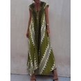 thumbnail image 3 of Vestido de verano de retazos sin espalda para mujer, maxivestido estampado con cuello de pico, ajustado, sin mangas, Vintage, para fiesta y Club, 2023, 3 of 4