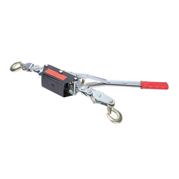 Heavy Duty 2 Hook Steel Cable Dual Gear Power Puller Come Along Chain Winch Ratchet Tool, Automotive Hoist Hand Winch Cable Puller Stretcher Lift