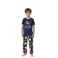 thumbnail image 3 of REORIAFEE Matching Christmas Pajamas for Family 2 Piece Kids Boys Girls Loungewear Long Sleeve Top and Pant Santa Graphic Soft Sleepwear Blue 2-10T, 3 of 8