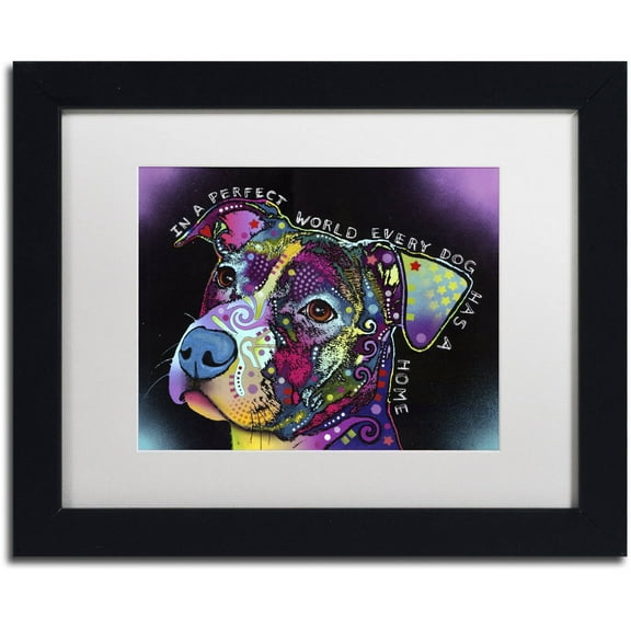 Trademark Fine Art "In a Perfect World" Canvas Art by Dean Russo, White Matte, Black Frame