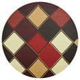 thumbnail image 3 of Ryvnso Brown Checkered Plaid Pattern Round Plate Mats Dining Table Placemat Set of 4 for Holiday Decoration, 3 of 7