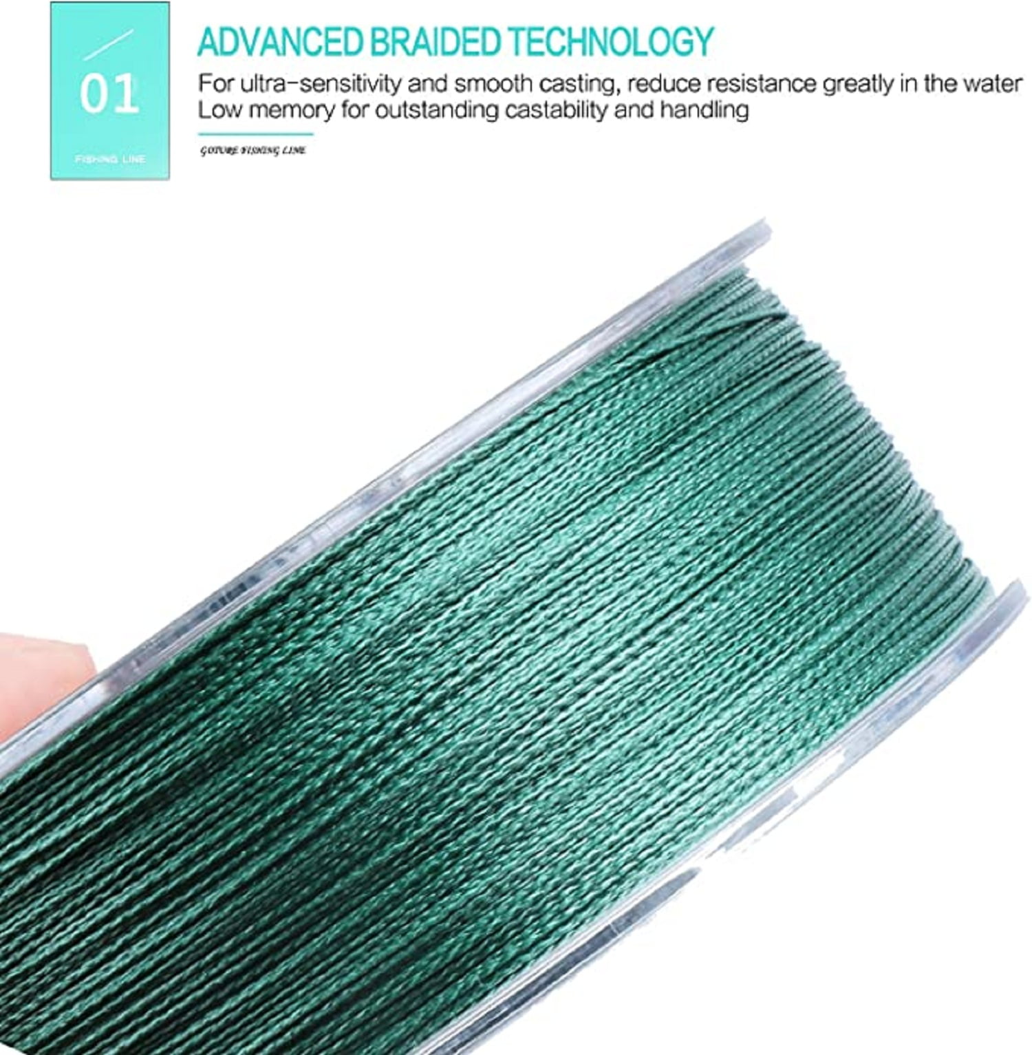Goture 4-Strand Weave//Braided Fishing Line 8-80LB No Memory Smooth Finish-Improved Colorfastness