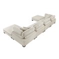 thumbnail image 5 of Lexicon Traverse Corduroy 6-Piece Modular Sectional with Ottomans in Beige, 5 of 5