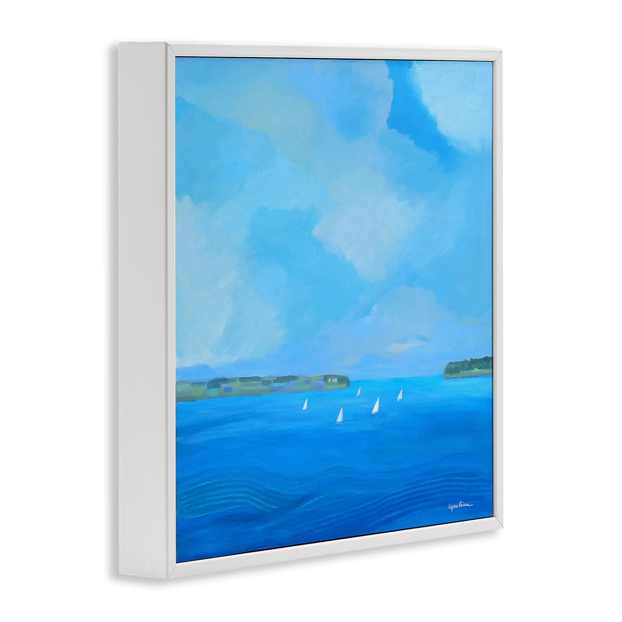 Stupell Industries A Perfect Day Seascape White Framed Giclee Art, design by Lynn Ericson Fine Art