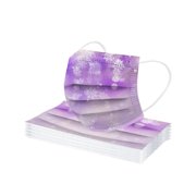 Angle View: ICQOVD One-Time Three-Layer Filter With Print Masks Snowflake Print Masks