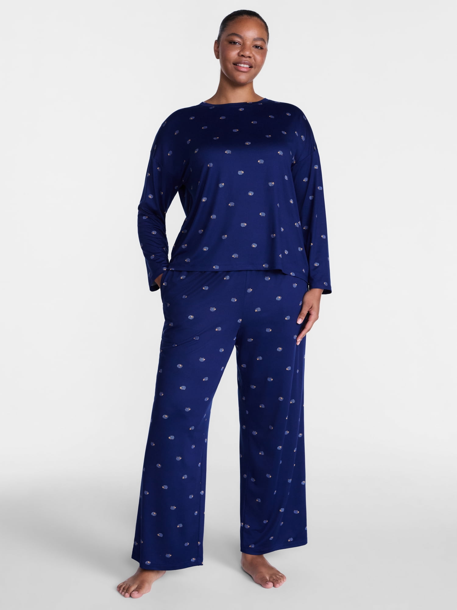 Joyspun Women's Dreamy Soft Collection Sleep Top and Pants, 2-Piece Set, Sizes XS-3X