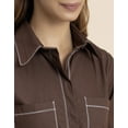 thumbnail image 5 of Moomaya Women's Shirt Dress, Short Sleeve Classic Collar Formal Cotton Dress, 5 of 8